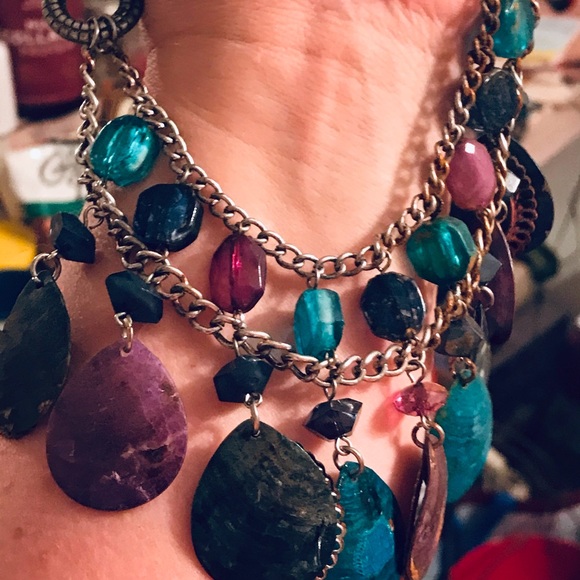 Gorgeous Colorful Statement Necklace - Picture 2 of 2